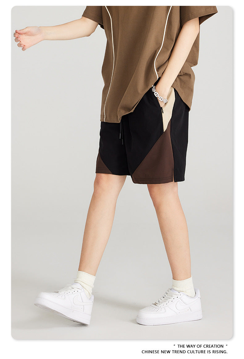 Men's Retro Sport Shorts | Geometric Color Block Series
