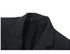 Close-up of coat lapel construction and collar detail with contrasting fabric textures