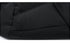 Detail of side pocket on black quilted coat showing clean tailored construction