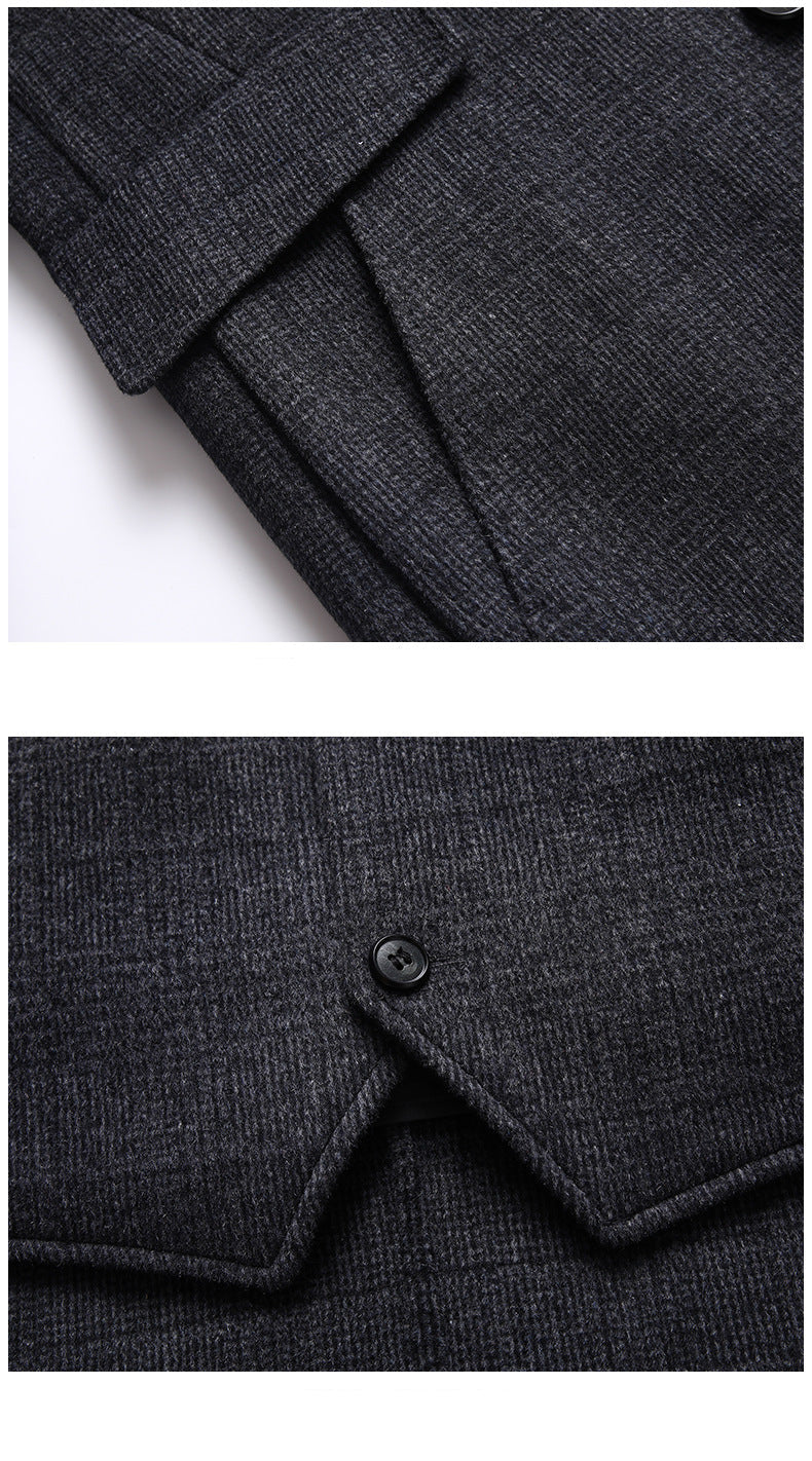 Abrigo de lana para hombre con forro de plumón desmontable | Colección Premium de invierno
