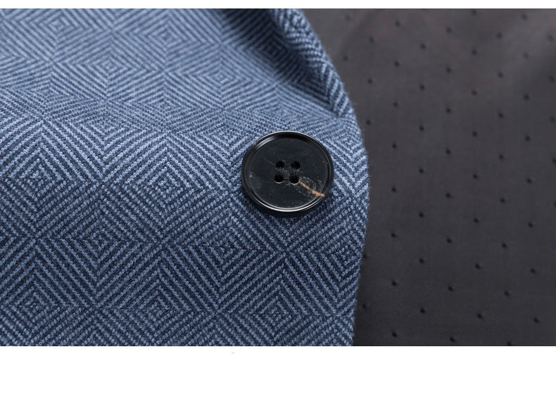 Men's Wool-Blend Fitted Blazer | Spring/Autumn Business Jacket