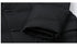 Close-up of button closure with hidden snap fastening system on black down coat