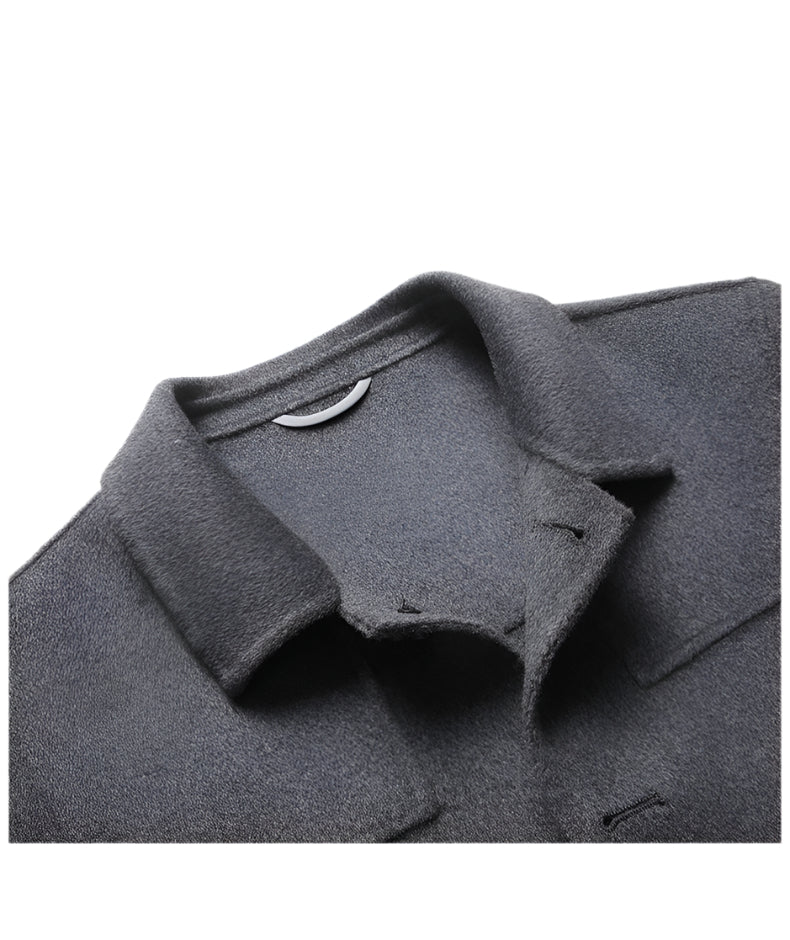 Chaqueta corta de lana moderna para hombre | Prenda básica informal para el invierno