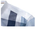 Shoulder detail of dress shirt showing meticulous stitching and pattern alignment at shoulder seam
