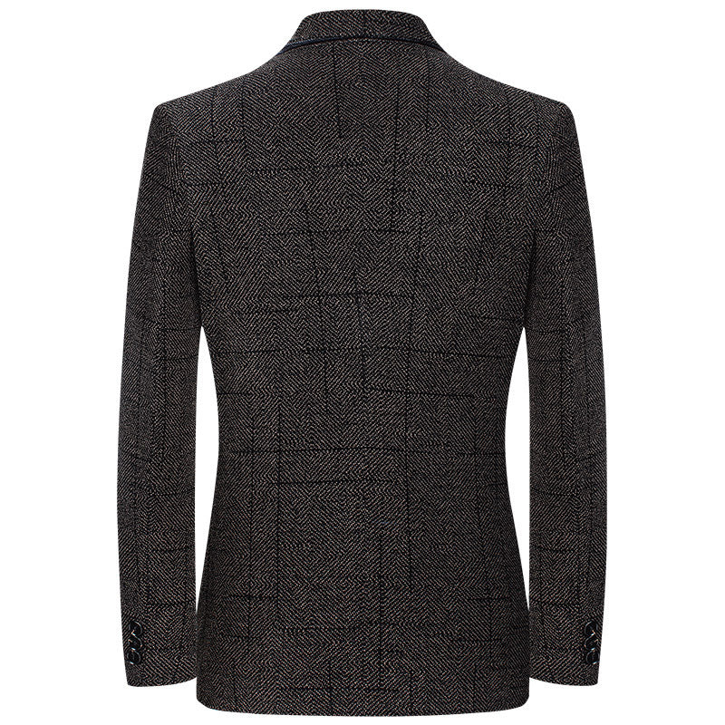 Blazer de lana acolchada de primera calidad para hombre | Chaqueta de invierno de corte ajustado