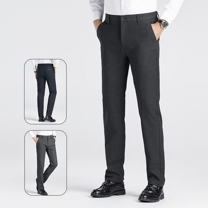 Pantalones de vestir de mezcla de lana para hombre | Pantalones de negocios profesionales de invierno