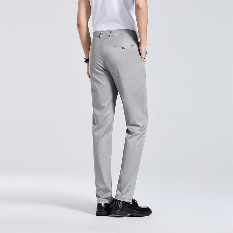 Men's Natural Mulberry Silk Tailored Pants | Luxurious Wrinkle-Free Trousers