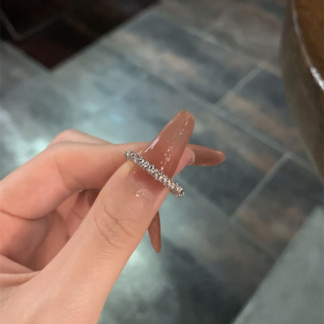 Minimalist Geometric Textured Ring Set