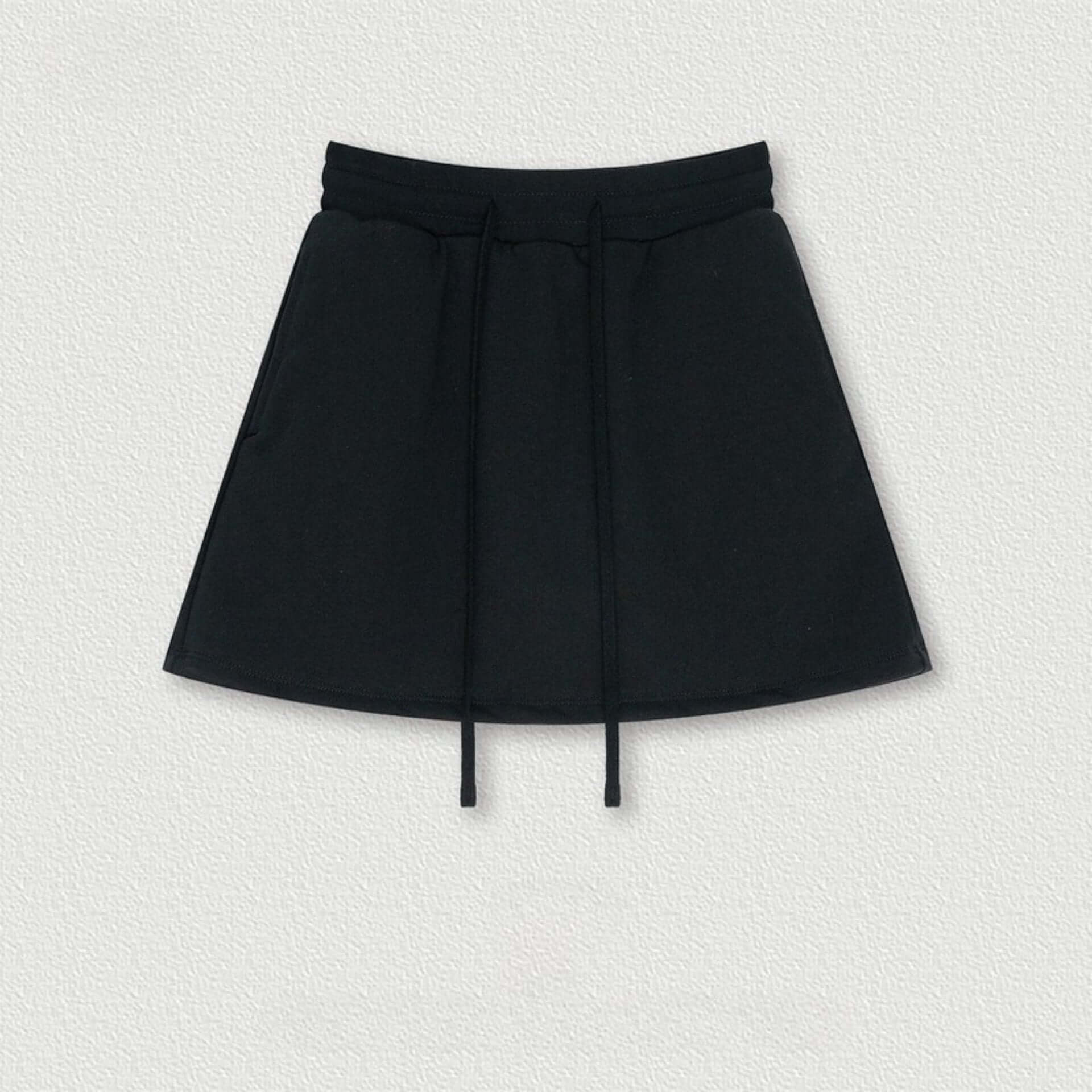 Black drawstring skirt