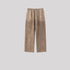 Taupe wide-leg sweatpants with elastic waistband and relaxed fit shown against light gray background