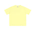 Pale yellow oversized t-shirt with ribbed neckline, dropped shoulders and boxy silhouette, ideal for casual layering or standalone wear