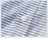 Blue and white striped fabric close-up showing fine weave pattern and button detail