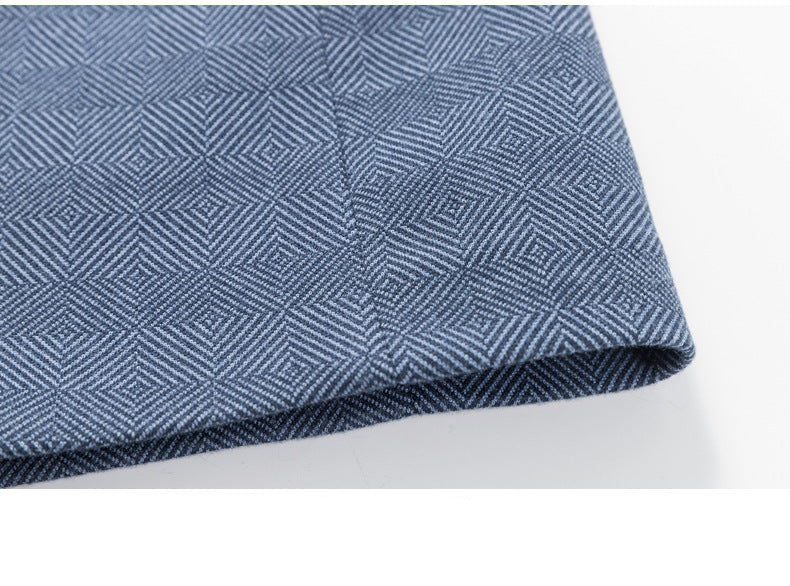 Men's Wool-Blend Fitted Blazer | Spring/Autumn Business Jacket