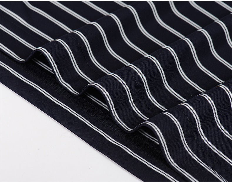 Men's Striped Polo Shirt | Modal Cooling Summer Shirt