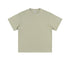 Light beige crew neck t-shirt with short sleeves and classic fit, shown flat on white background