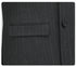 Detail of suit jacket pocket with pinstripe pattern alignment and precise tailoring