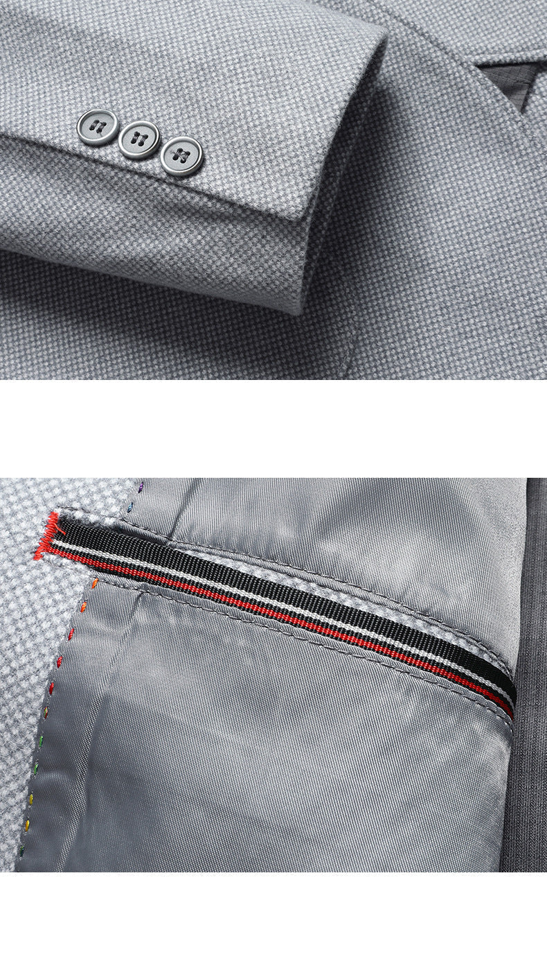Men's Wool-Blend Blazer | Wrinkle-Free Business Casual Suit Jacket