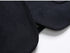 Detail of navy blazer fabric seam showing precise tailoring and quality stitching at front closure