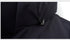 Adjustable hood drawstring on a black puffer coat, designed for a customizable fit and added protection against wind and cold