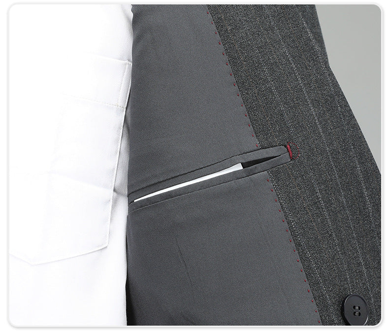 Interior jacket detail showing quality lining with inner pocket and contrast stitching