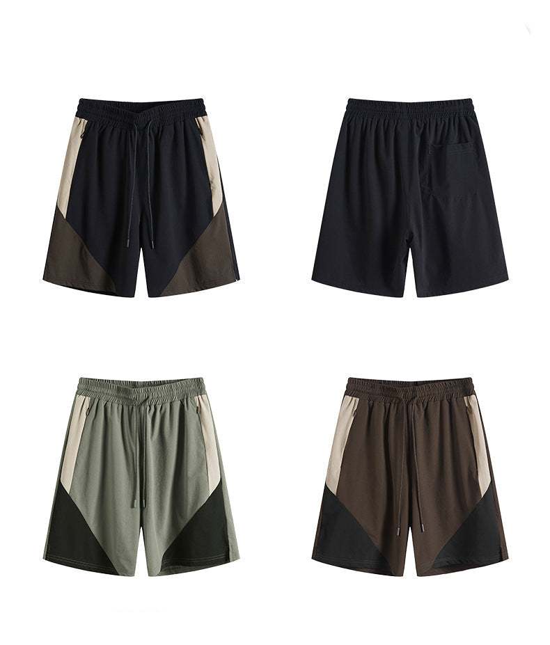 Men's Retro Sport Shorts | Geometric Color Block Series