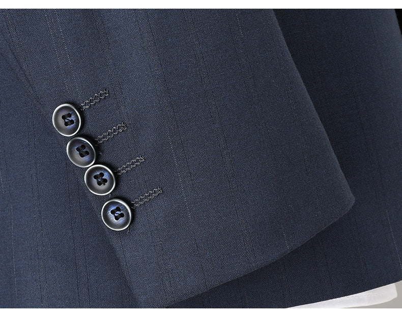 Men's Premium Striped Suit Set | Professional 2-Piece Collection