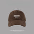 Coffee brown cotton baseball cap with white Boston embroidery, casual beach and travel accessory