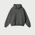 Slate gray oversized hoodie with kangaroo pocket on neutral background