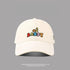 Beige baseball cap with '#1 Daddy' embroidered in colorful block letters, featuring a curved brim and adjustable strap
