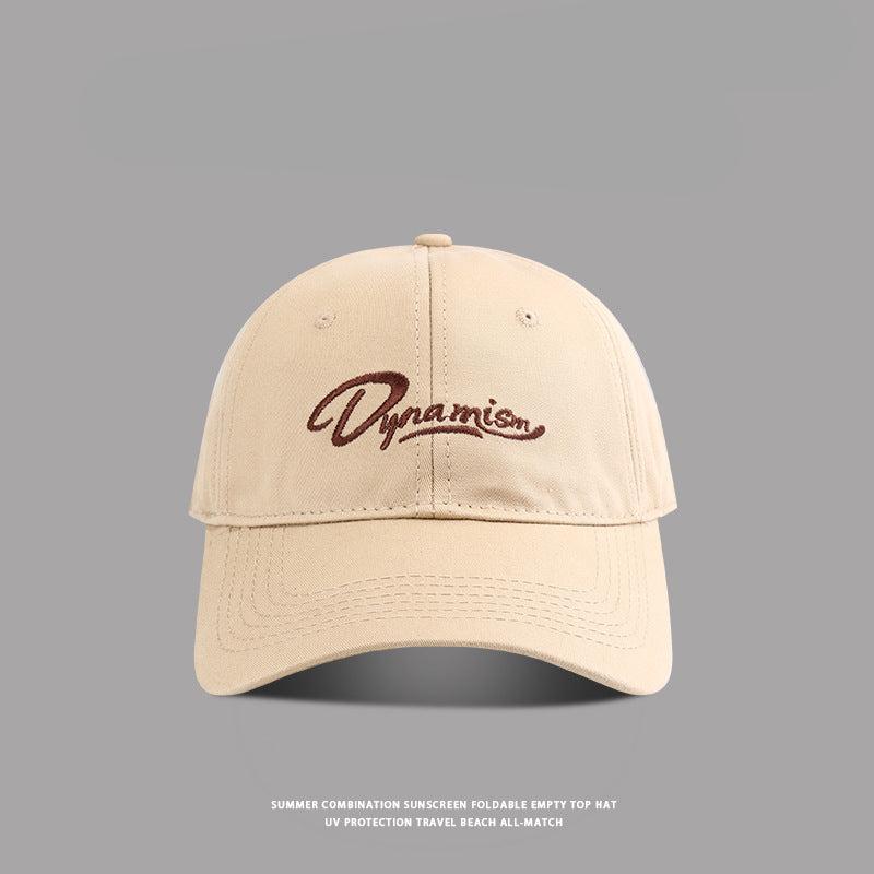 Khaki baseball cap with brown Dynamism embroidered logo