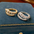Gold silver zircon snake rings luxury jewelry display