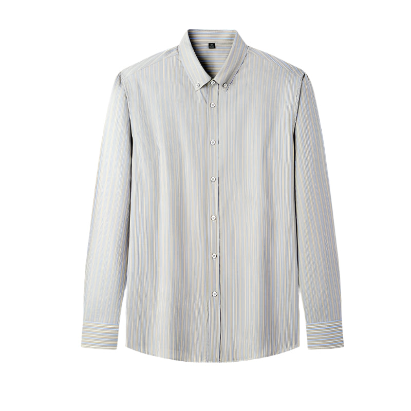Camisa de negocios de algodón de primera calidad para hombre | Diseño clásico de corte ajustado