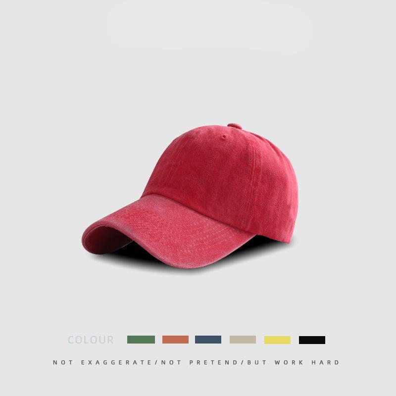 Salmon pink cotton baseball cap with soft washed finish