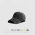 Charcoal gray cotton baseball cap with curved brim and unstructured design