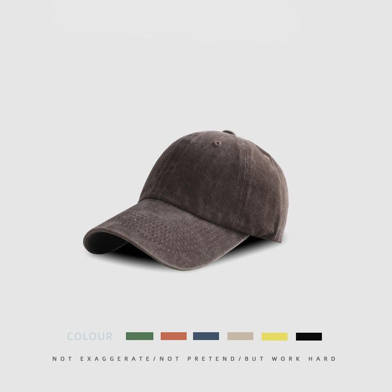 Heather gray unstructured cotton baseball cap with soft curved visor