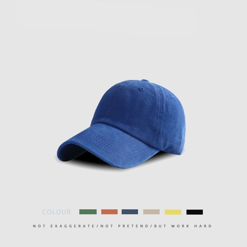 Royal blue cotton baseball cap with classic sportswear silhouette