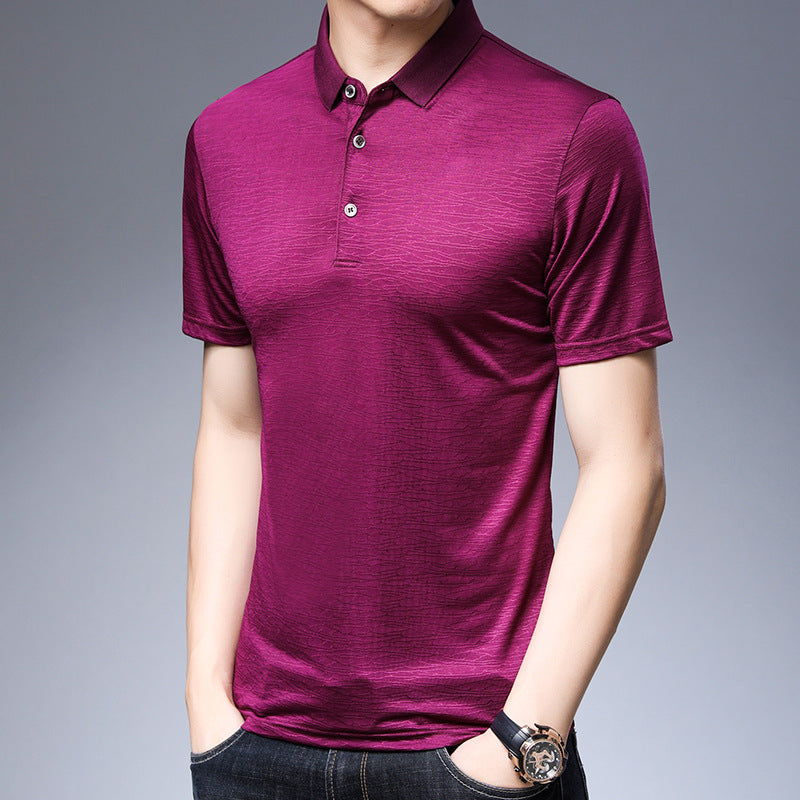 Men's Mulberry Silk Polo Shirt | Luxury Ice Silk Summer Polo