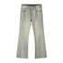 Khaki Yellow denim jeans with classic wide-leg design