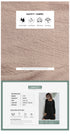 Safety fabric label showcasing dress material characteristics: comfortable, ventilated, soft, and harmless