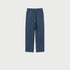 Navy blue sweatpants with elastic waistband, drawstring and side pockets displayed on light gray background