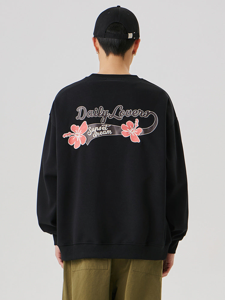 Mini Floral Logo Cotton Blend Sweatshirt