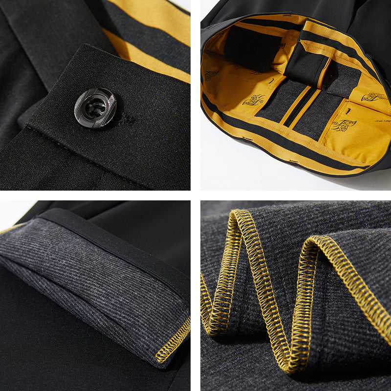 Men's Luxury Fleece-Lined Wool Pants | Winter Thermal Business Trousers