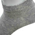 Close-up of ankle sock cuff showing ribbed elastic band and soft knit texture