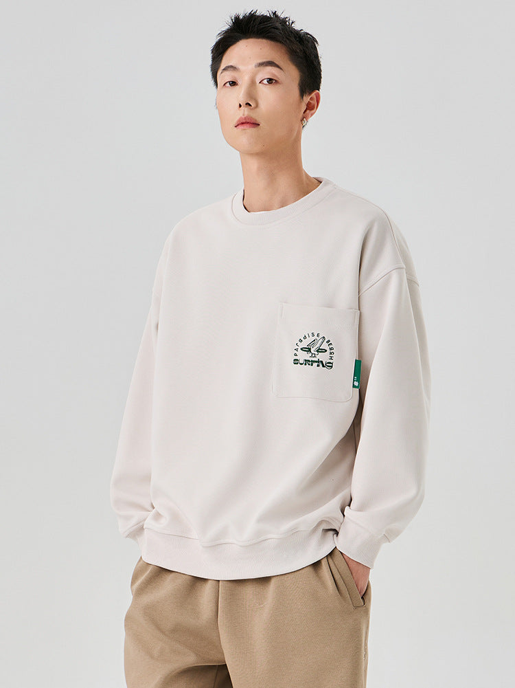 Pocket Logo Cotton Blend Sweatshirt