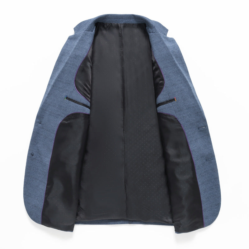 Men's Wool-Blend Fitted Blazer | Spring/Autumn Business Jacket
