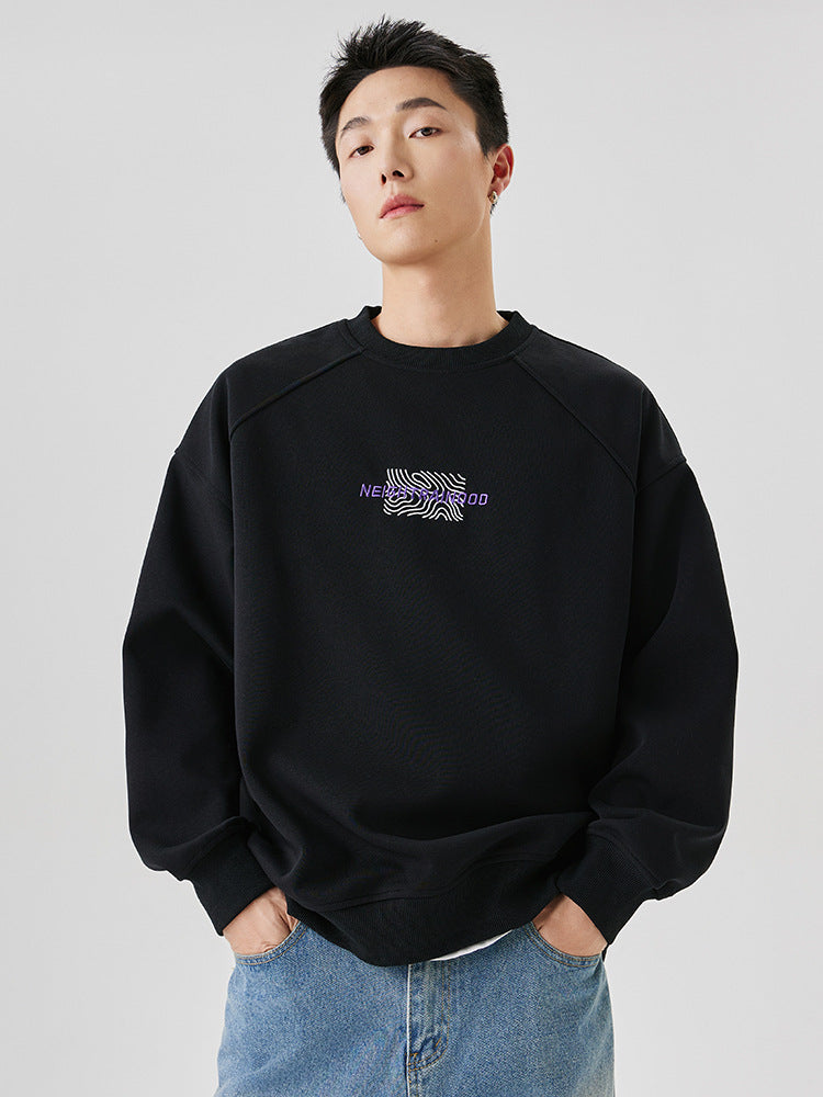 Neon Wave Logo Cotton Blend Sweatshirt