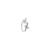 Minimalist silver butterfly ring with crystal embellishments against a white background