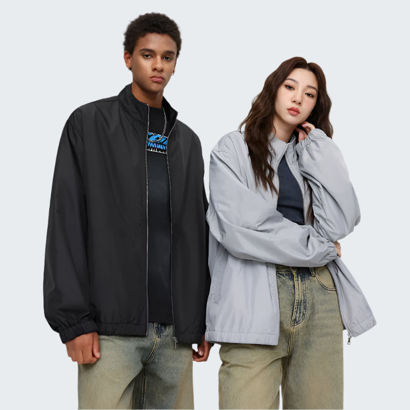 Oversized Balloon Sleeve Bomber Jacket