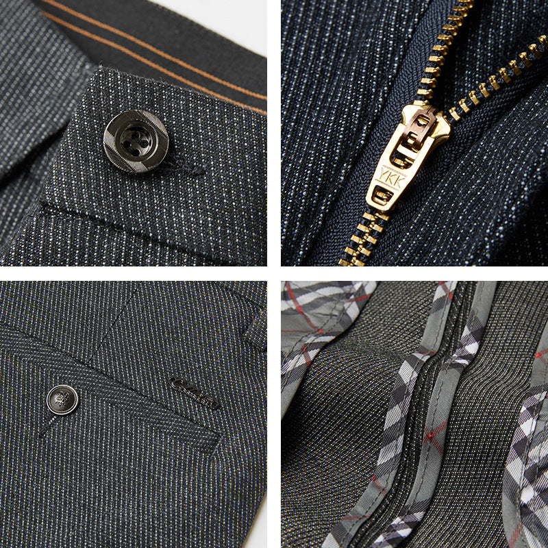 Pantalones de vestir de mezcla de lana para hombre | Pantalones de negocios profesionales de invierno