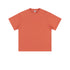 Terracotta orange crew neck t-shirt with short sleeves and relaxed fit, displayed against white background